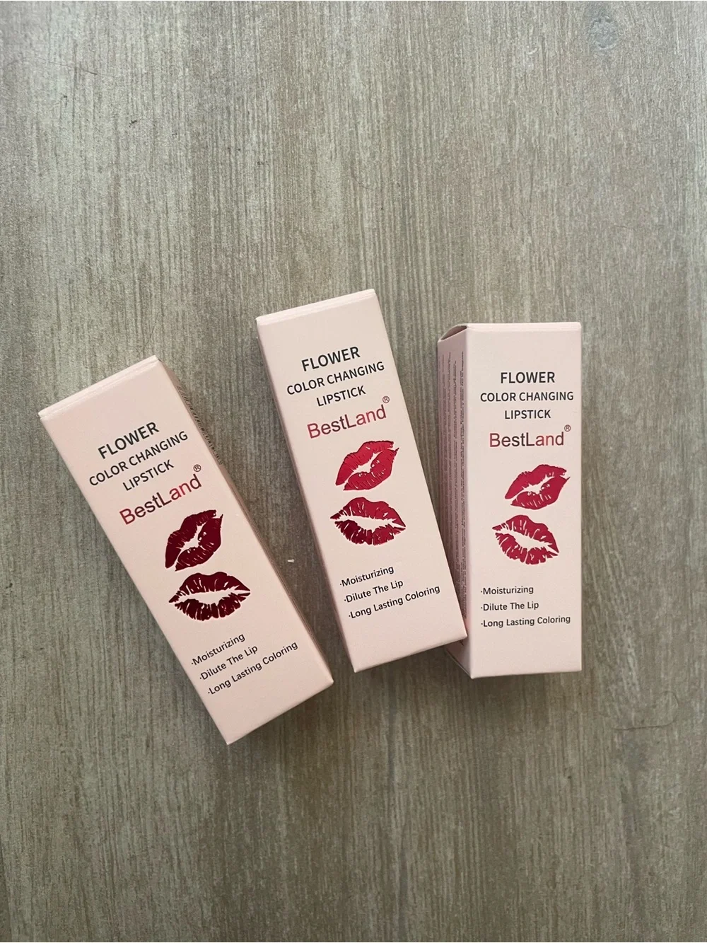 BestLand 3-Pack Color Changing Flower Lipstick Set
